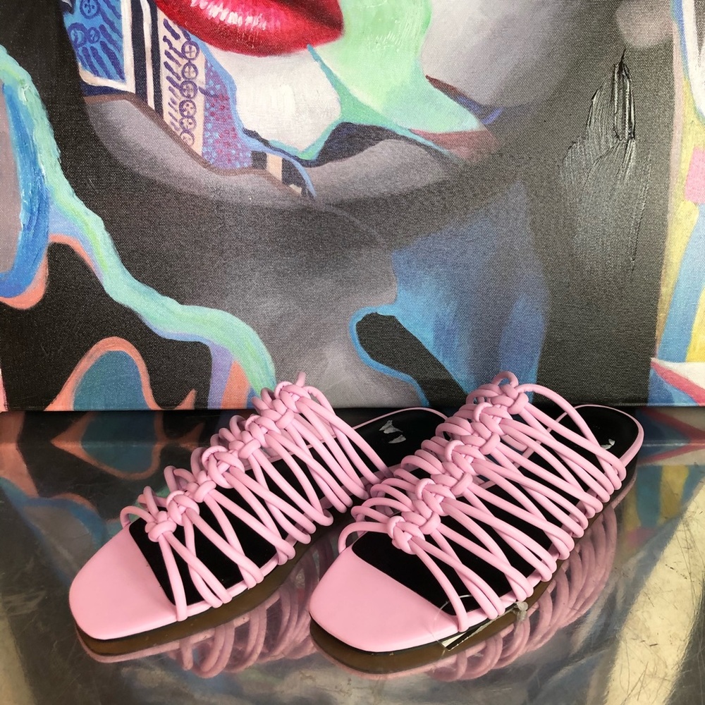 Rebecca Minkoff pink strappy sandals SIZE 6.5 - Picture 7 of 7